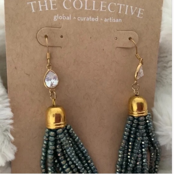 Soft Surroundings Blue Danella  Crystal Earrings NWT - Picture 4 of 7